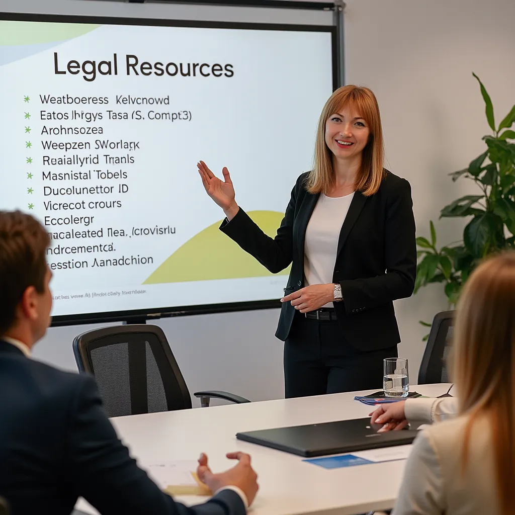 Professional presentation on legal resources for international clients