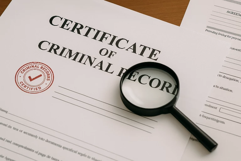 Certificado de antecedentes penales para trámites de residencia en España - Gestión de Documentación Murcia.