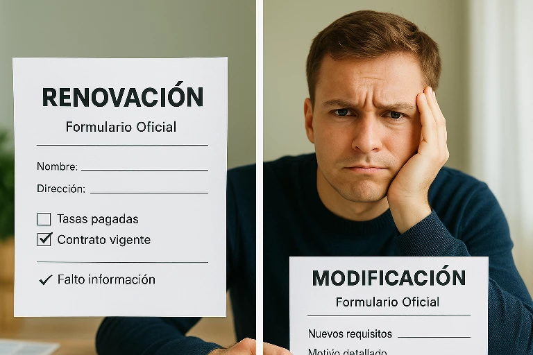 Diferencia entre renovación y modificación de residencia en España - Gestión de Documentación Murcia.