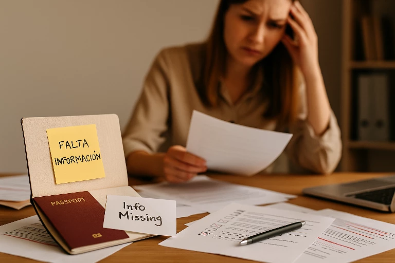 Documentación incompleta o incorrecta: causa de estrés en trámites de extranjería - Gestión de Documentación Murcia.